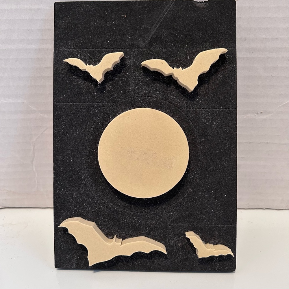 MARTHA STEWART Halloween foam stamp - BATS & MOON